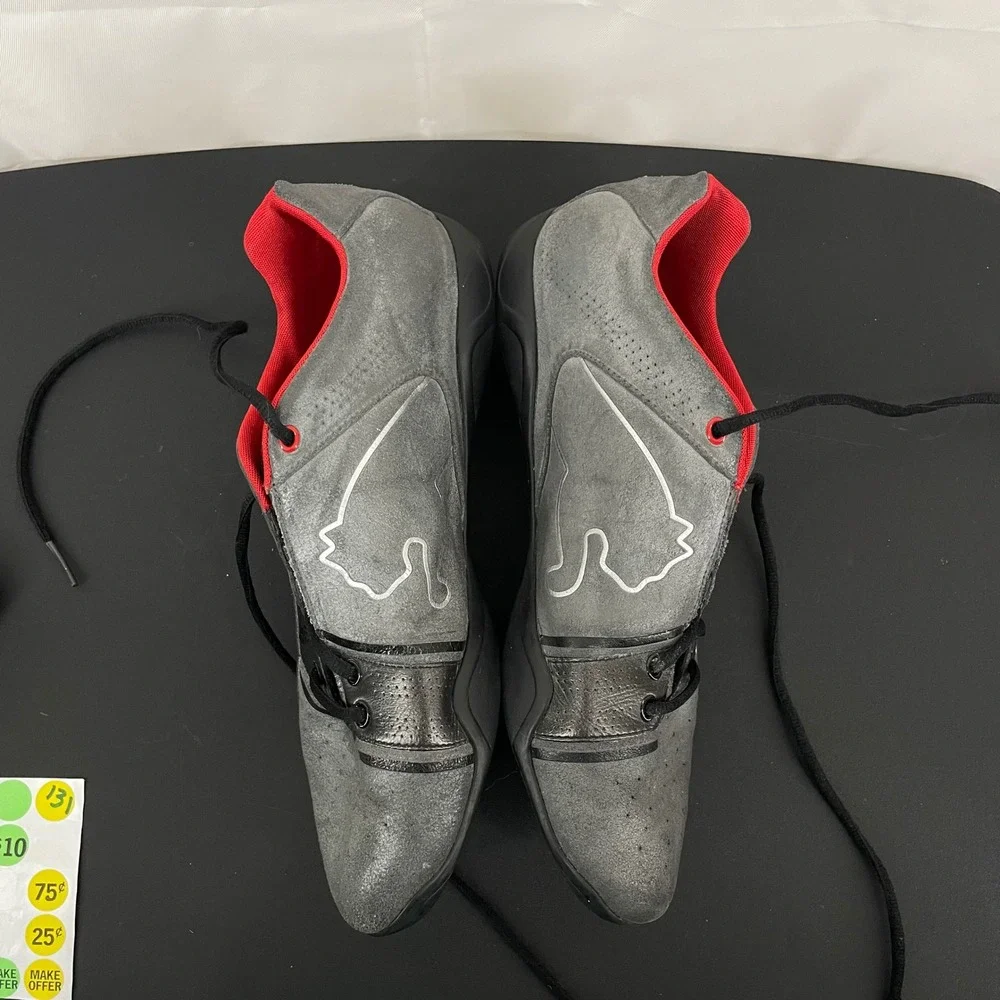 Puma Ducati Size 11.5 Motorsport Leather Sneakers Grey Red Black Racing Shoe Men